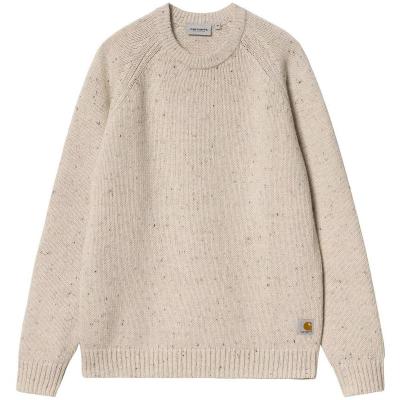 CARHARTT WIP ANGLISTIC SWEATER SPECKLED MOONBEAM