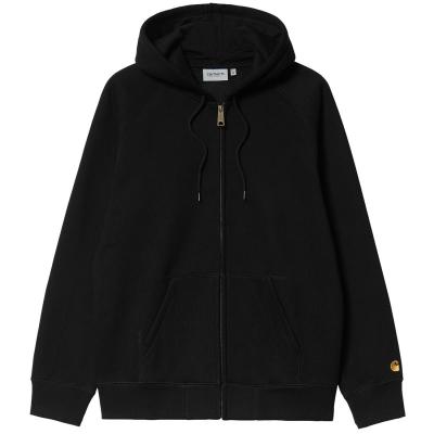 CARHARTT WIP HOODED CHASE JACKET BLACK/GOLD