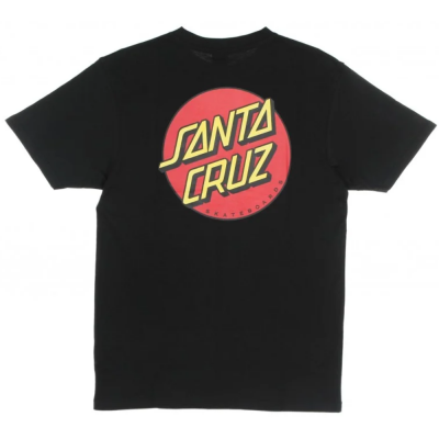 SANTA CRUZ CLASSIC DOT CHEST BLACK T-SHIRT