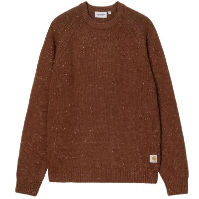 CARHARTT WIP ANGLISTIC SWEATER SPECKLED MALBEC