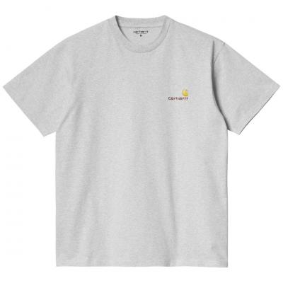 CARHARTT WIP S/S AMERICAN SCRIPT ASH HEATHER T-SHIRT