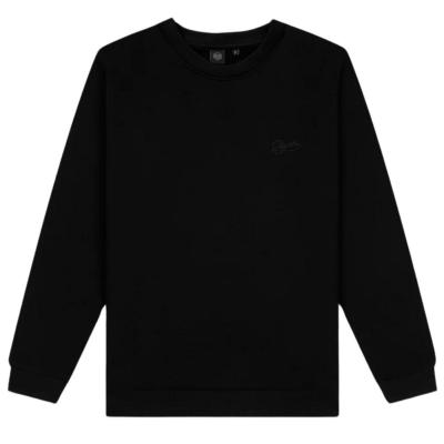 DOLLY NOIRE SIGNATURE EMBROIDERY CREWNECK BLACK MAGLIONE