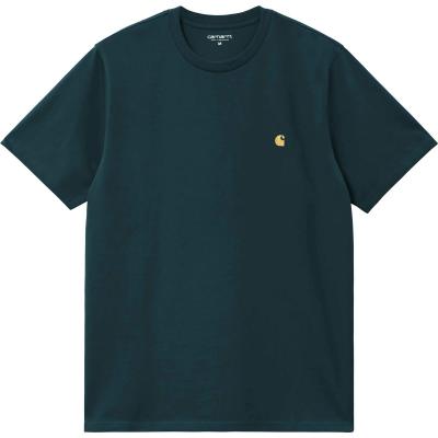 CARHARTT WIP S/S CHASE DUCK BLUE/GOLD T-SHIRT
