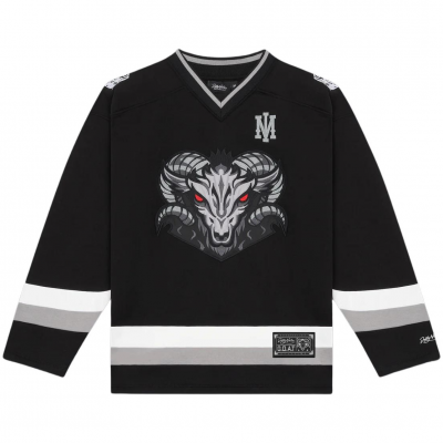 DOLLY NOIRE GOAT HOCKEY CREWNECK BLACK 