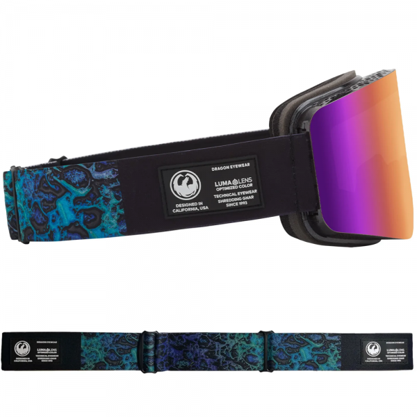 DRAGON R1 OTG BLACK PEARL/PURPLE ION + AMBER MASCHERA SNOWBOARD