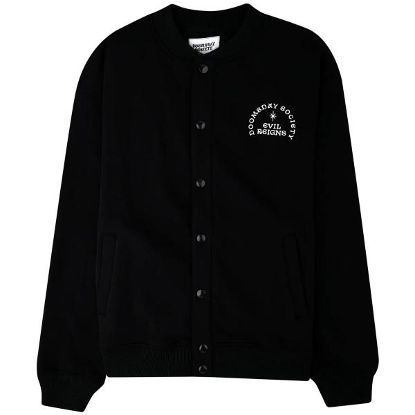 DOOMSDAY JUSTICE VARSITY CREWNECK BLACK FELPA