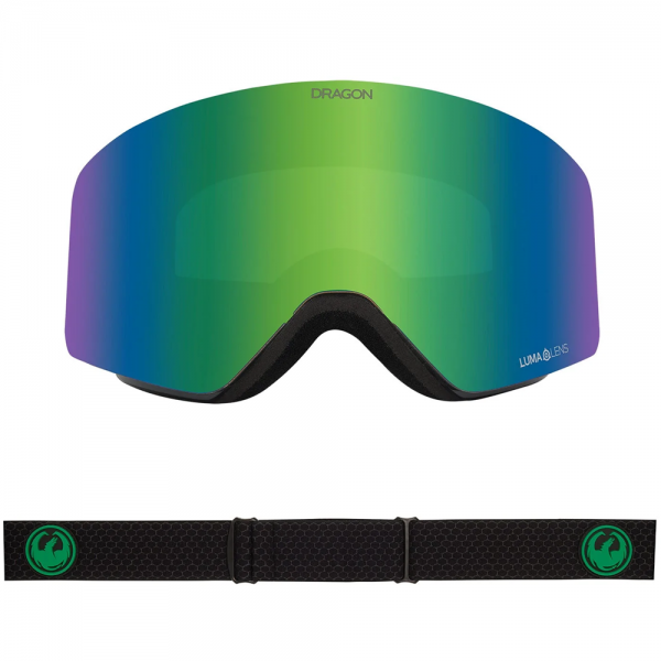 DRAGON R1 OTG SPLIT/GREEN ION + AMBER MASCHERA SNOWBOARD