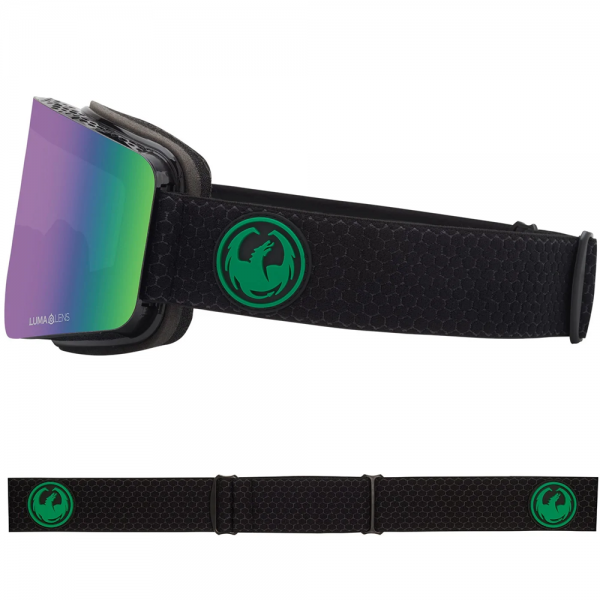 DRAGON R1 OTG SPLIT/GREEN ION + AMBER MASCHERA SNOWBOARD