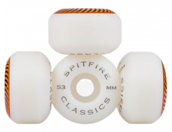 SPITFIRE CLASSIC WHITE 53mm x 99 DU RUOTE SKATEBOARD