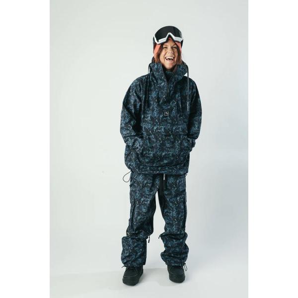 BRETHREN ACCESS ANORAK - CRIPTO CAMO/BLUE CAMO GIACCA SNOWBOARD