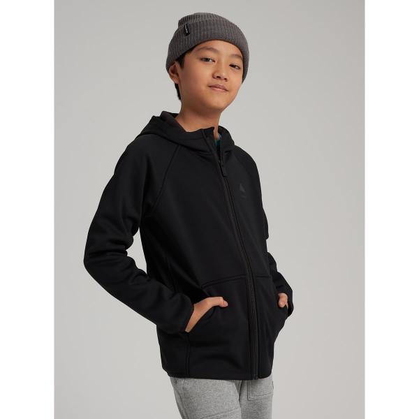 BURTON CROWN WEATHERPROOF FULL ZIP TRUE BLACK BAMBINO