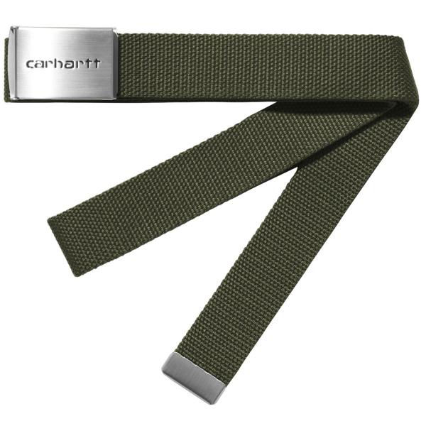 CARHARTT WIP CLIP BELT CHROME OFFICINE GREEN