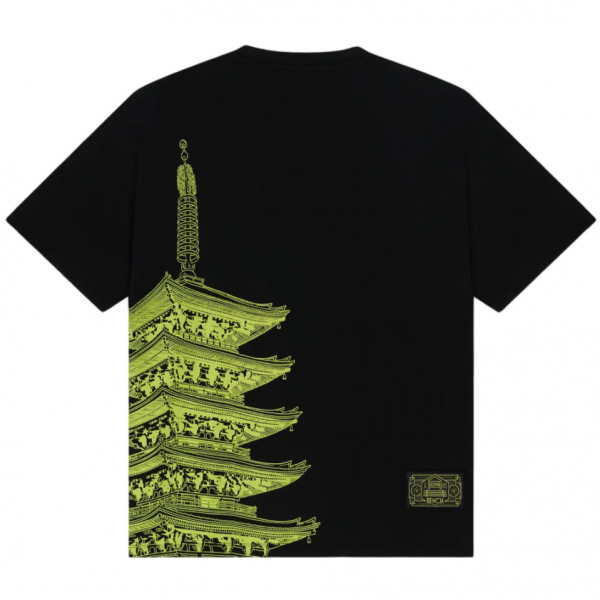 DOLLY NOIRE BENCH TOKYO OVER KIMONO BLACK/YELLOW T-SHIRT