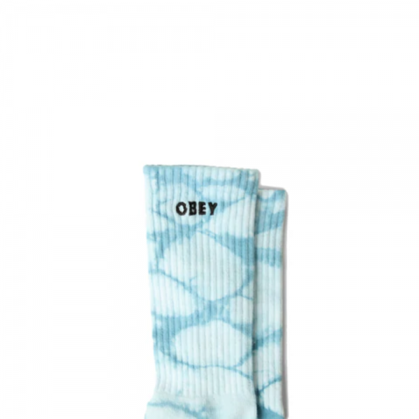 OBEY TIE DYE TURQUOISE MULTI CALZINI