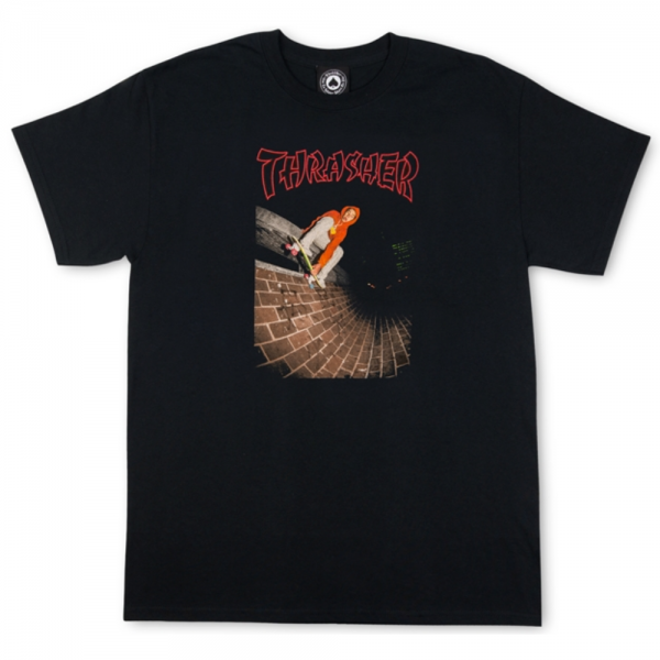 THRASHER CHINA BANKS BLACK T-SHIRT