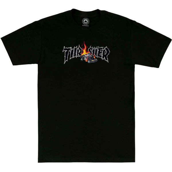 THRASHER COP CAR BLACK T-SHIRT