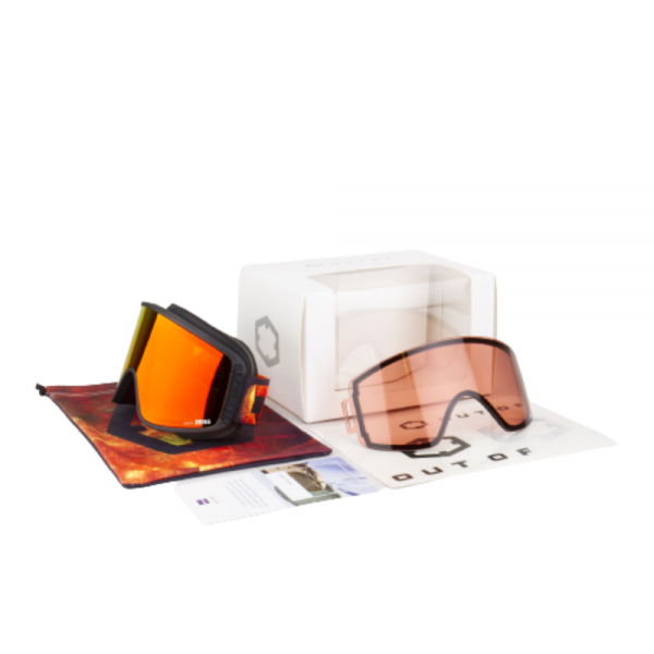 OUT OF SHIFT VULCANO RED MCI MASCHERA SNOWBOARD