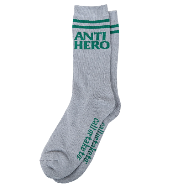 ANTIHERO BLACK HERO IF FOUND SOCK CHARCOAL/DARK GREEN CALZINI