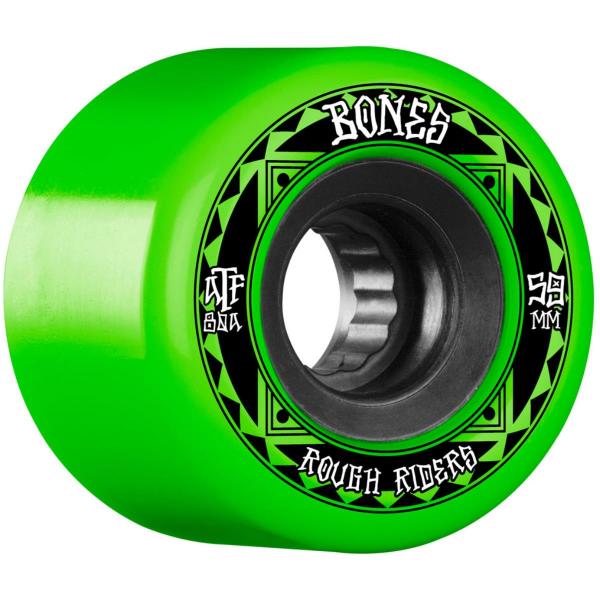 BONES ROUGH RIDERS 56mm ATF 80A GREEN RUOTE SKATEBOARD