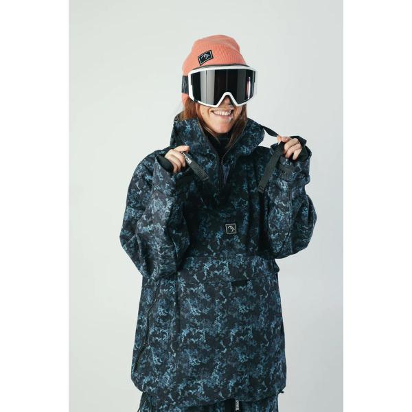 BRETHREN ACCESS ANORAK - CRIPTO CAMO/BLUE CAMO GIACCA SNOWBOARD