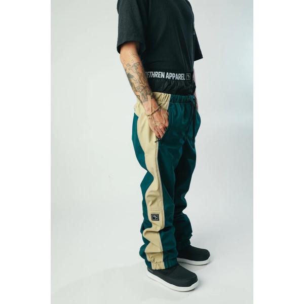 BRETHREN BASELINE TRACKPANTS COMBAT KHAKI/BEIGE GREEN PANTALONI SNOWBOARD