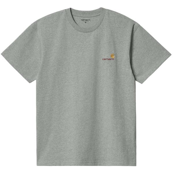 CARHARTT WIP S/S AMERICAN SCRIPT GREY HEATHER T-SHIRT