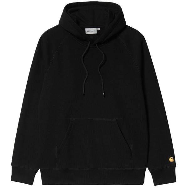 CARHARTT WIP HOODED CHASE SWEATSHIRT BLACK/GOLD