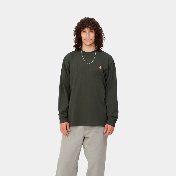 CARHARTT WIP L/S AMERICAN SCRIPT PLANT T-SHIRT