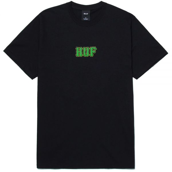 HUF AMAZING H  BLACK T-SHIRT