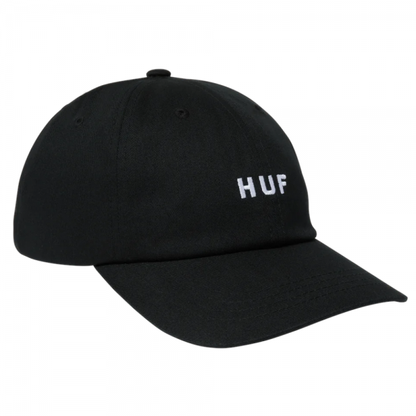 HUF SET OG CV 6 PANEL HAT BLACK CAPPELLO