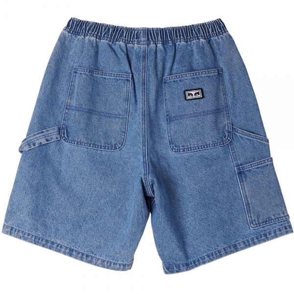 OBEY EASY DENIM CARPENTER LIGHT INDIGO SHORTS