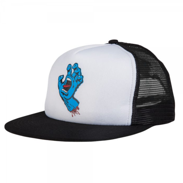 SANTA CRUZ CLASSIC HAND MESH BACK WHITE/BLACK CAPPELLO