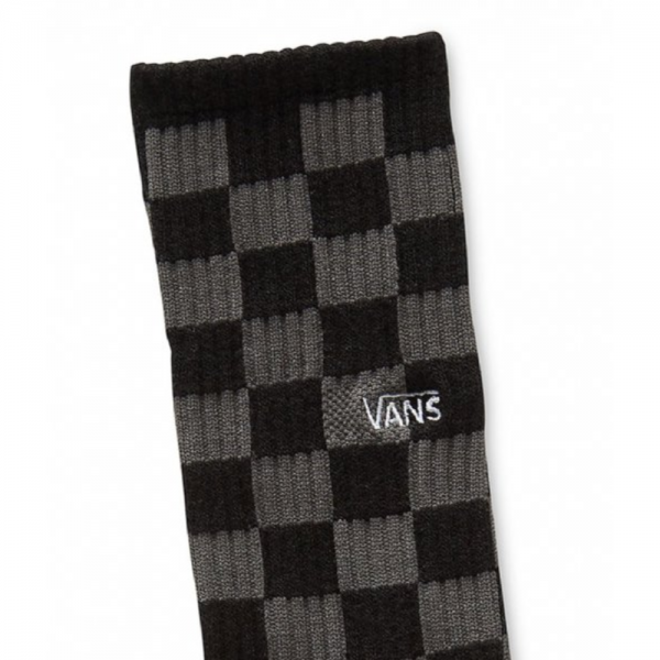 VANS CHECKERBOARD CREW II BLACK/CHARCOAL CHECK CALZINI