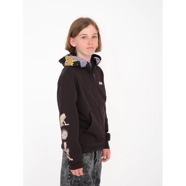 VOLCOM TETSUNORI FULL ZIP BLACK FELPA BAMBINO