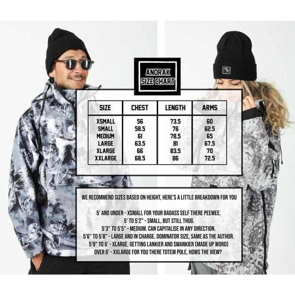 BRETHREN ACCESS ANORAK - DARKSIDE/BLACK GIACCA SNOWBOARD