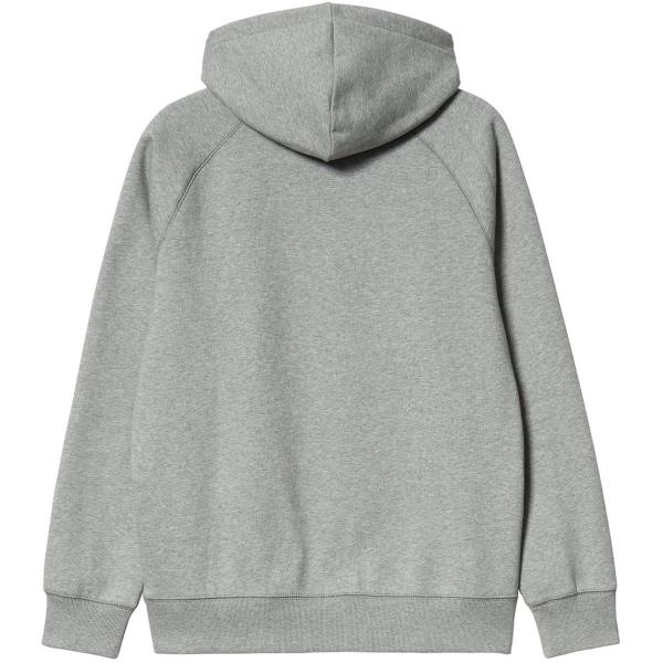 CARHARTT WIP HOODED CHASE SWEATSHIRT GREY HEATHER/GOLD