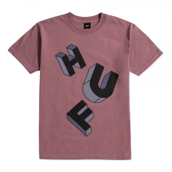 HUF ABECEDARIAN MAUVE T-SHIRT