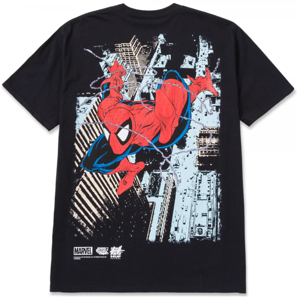 HUF x MARVEL SPIDER-MAN BLACK T-SHIRT