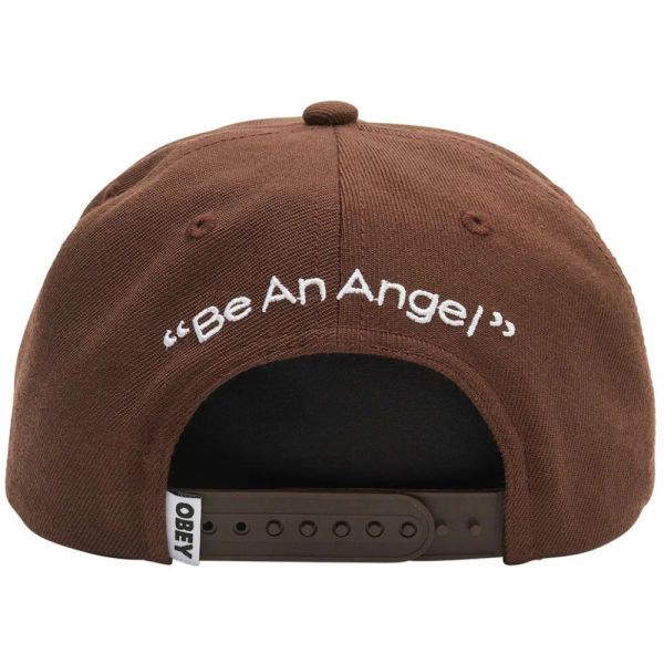  OBEY ANGEL 6 PANEL SNAPBACK SEPIA CAPPELLO