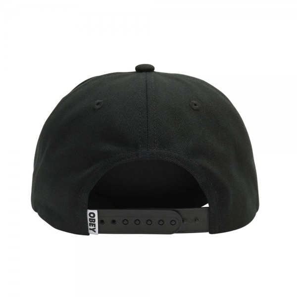 OBEY BUBBLE 5 PANEL SNAPBACK BLACK CAPPELLO