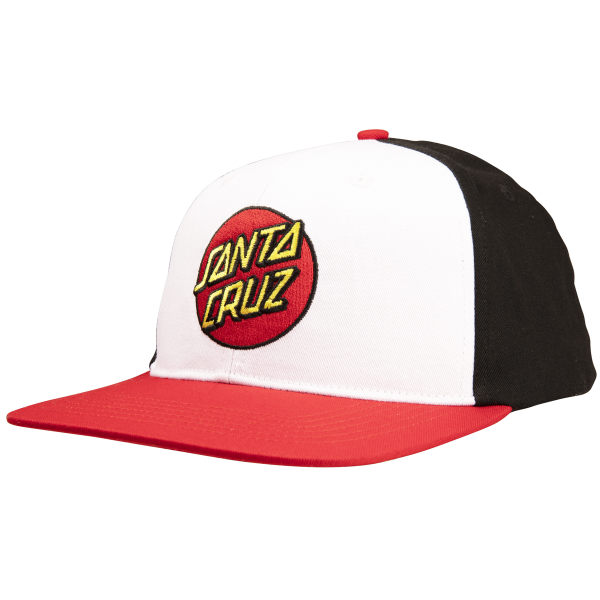 SANTA CRUZ CLASSIC DOT SNAPBACK WHITE/BLACK CAPPELLO