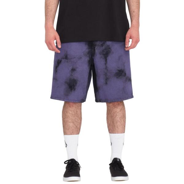 VOLCOM BILLOW DENIM DEEP PURPLE SHORTS