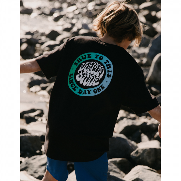 VOLCOM ESTD 1991 BLACK T-SHIRT BAMBINO