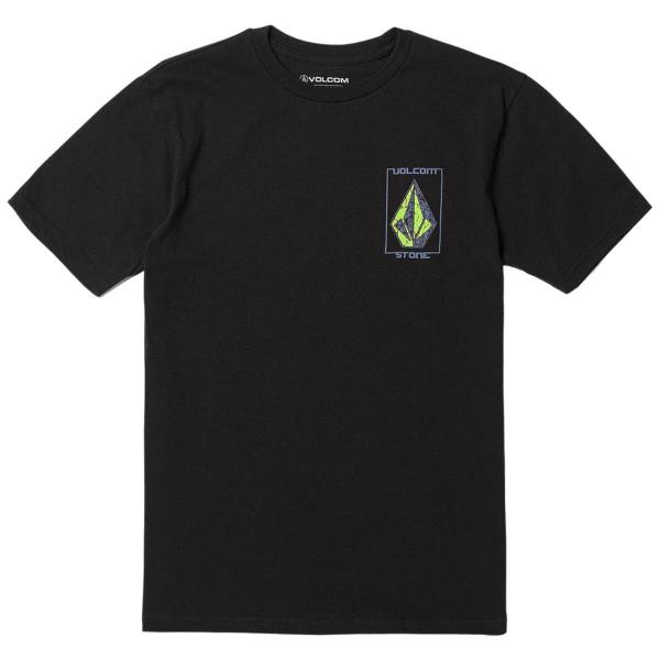 VOLCOM STONE BREAKAGE BLACK T-SHIRT BAMBINO