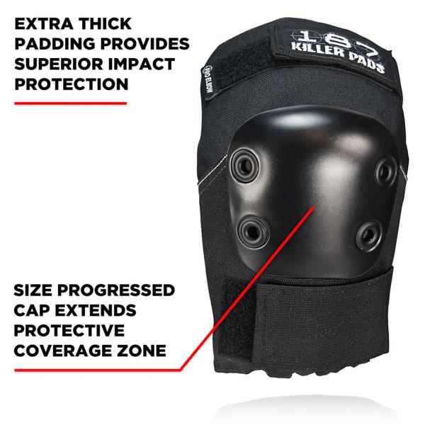 187 KILLER PADS PRO ELBOW PAD BLACK GOMITIERE