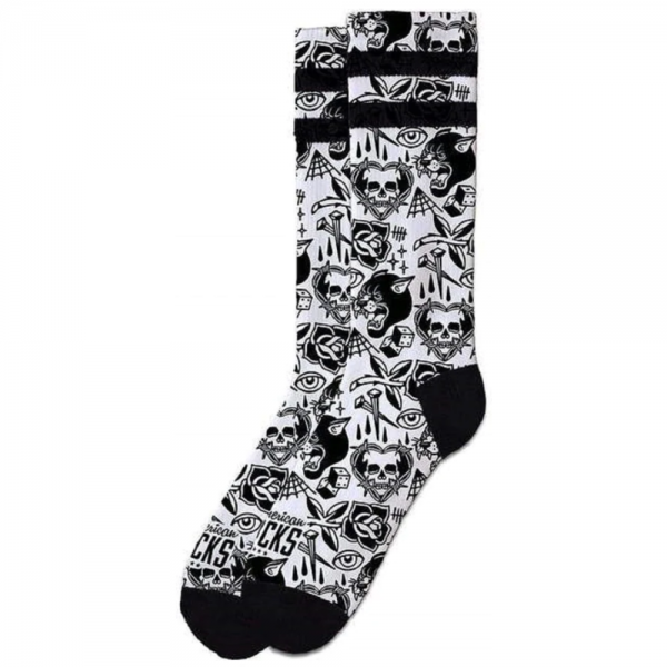 AMERICAN SOCKS SIGNATURE TOOTH AND NAIL WHITE CALZINI