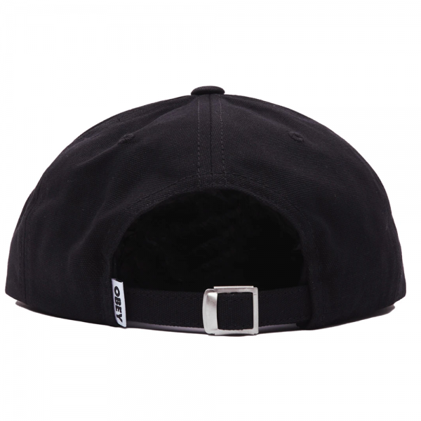 OBEY BOLD 6 PANEL STRAPBACK BLACK CAPPELLO