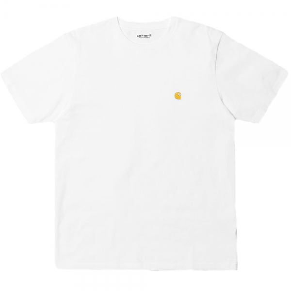 CARHARTT WIP S/S CHASE WHITE/GOLD T-SHIRT