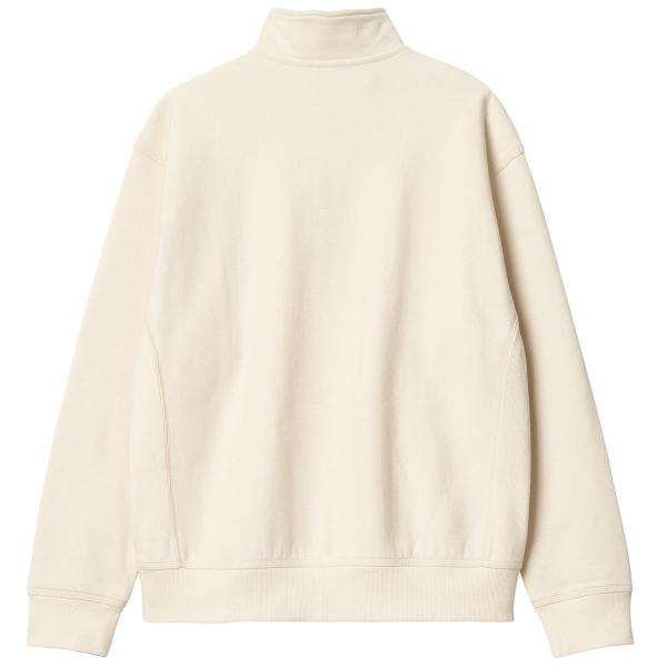 CARHARTT WIP HALF ZIP AMERICAN SCRIPT SWEATSHIRT MOONBEAM