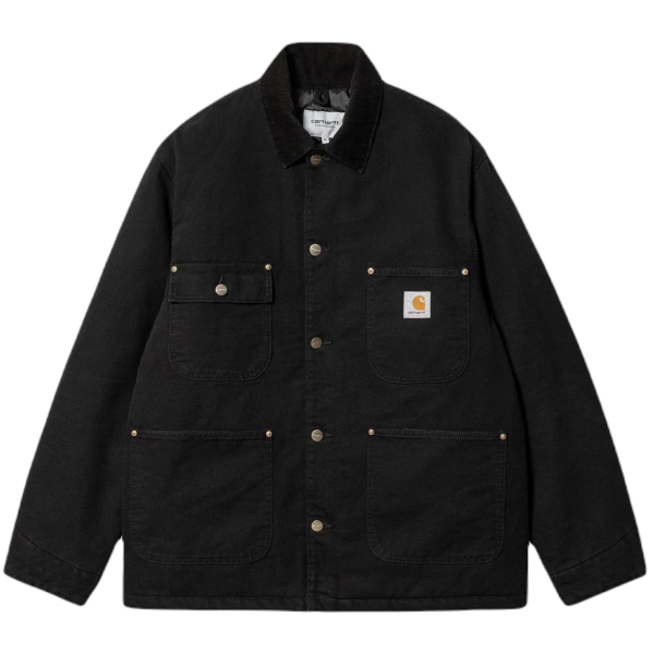 CARHARTT WIP OG CHORE COAT BLACK/BLACK (AGED CANVAS) GIACCA